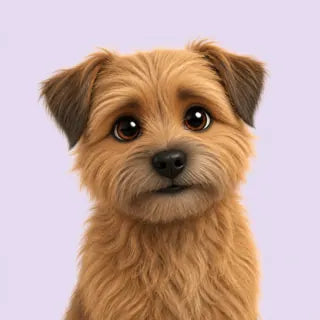Illustrated portrait of the family dog