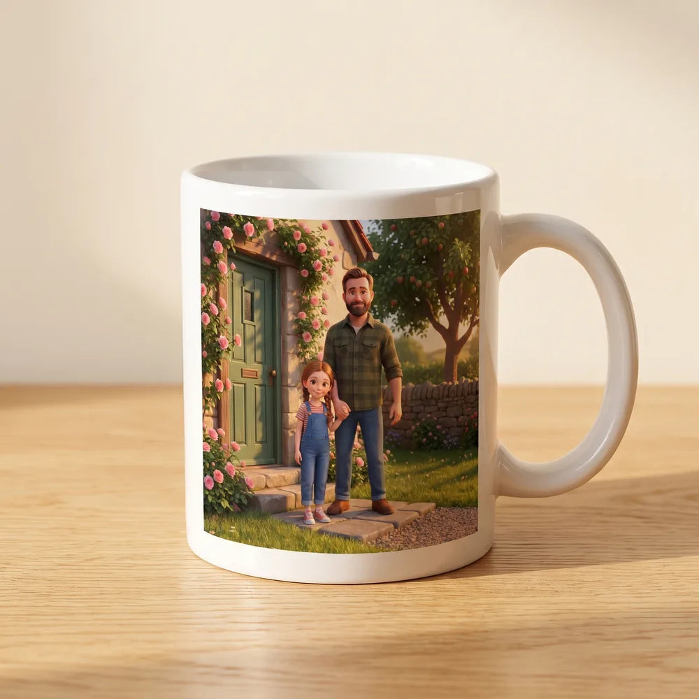Mug with two people from our example family