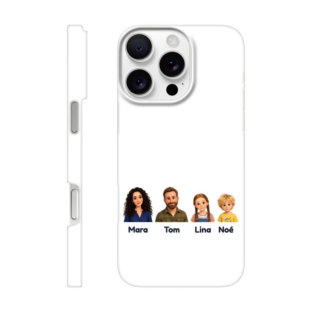 Our example family on a slim phone case